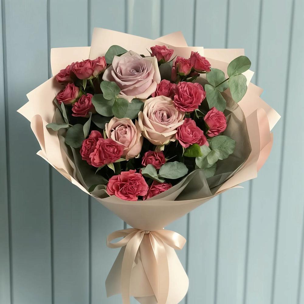 Букет цветов из: Гвоздики и Розы в Никологоры