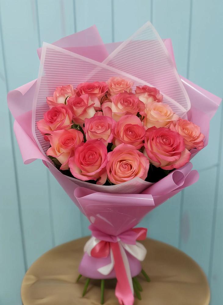 Букет 15 Розовых роз Равель в Никологоры