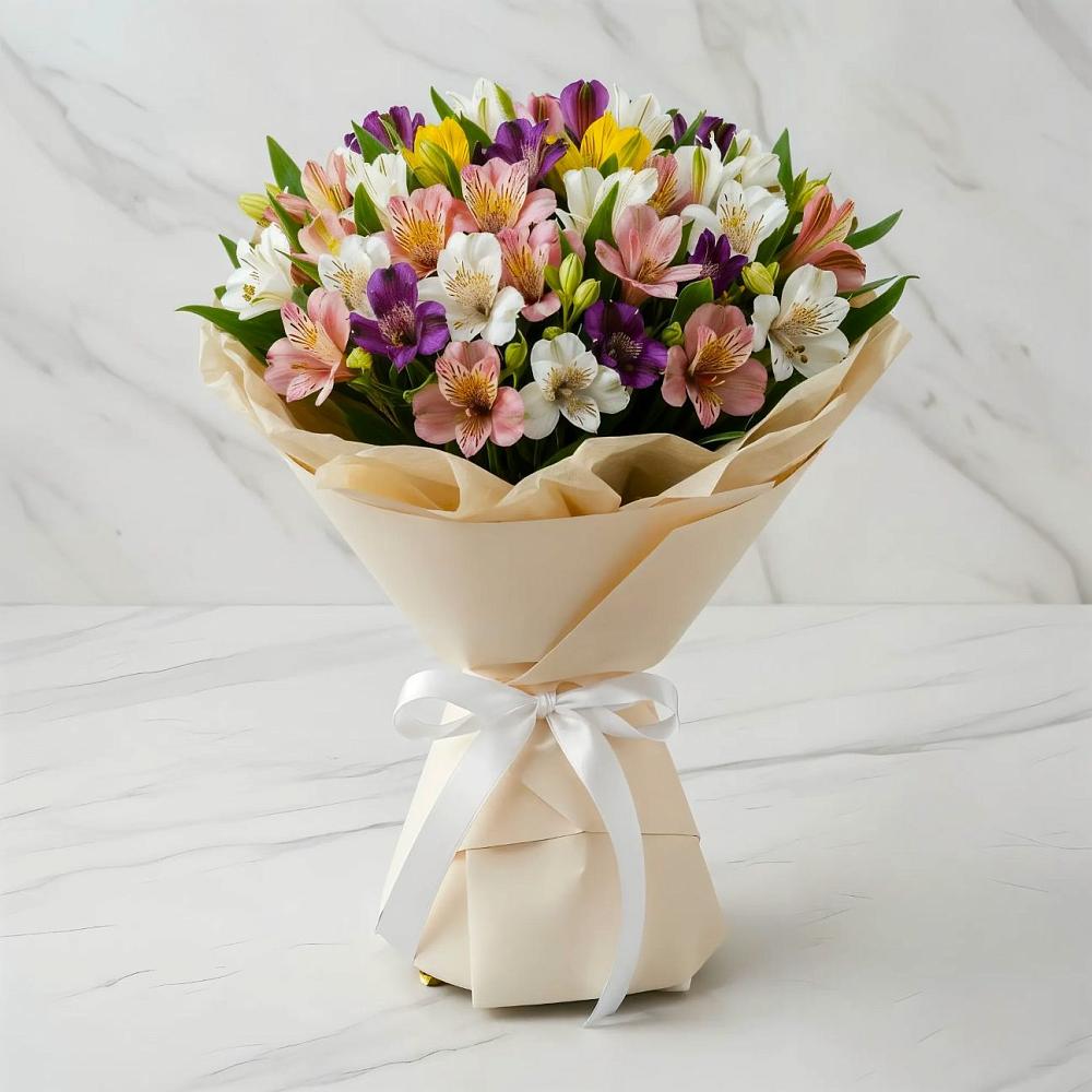 Букет цветов из: Альстромерии в Никологоры