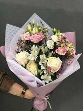 Букет цветов из:  Альстромерии, Розы и Лизиантусы #REPLACE_PRED# Никологоры