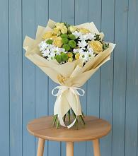 Букет цветов из:  Хризантемы и Розы в Никологоры