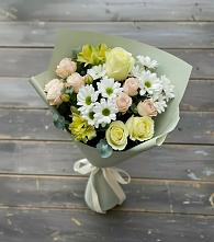 Букет цветов из:  Альстромерии, Розы и Хризантемы #REPLACE_PRED# Никологоры