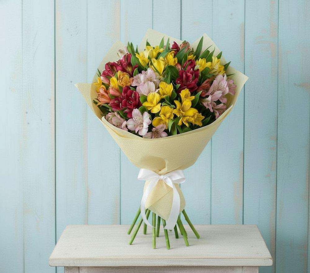 Букет цветов из: Альстромерии в Никологоры