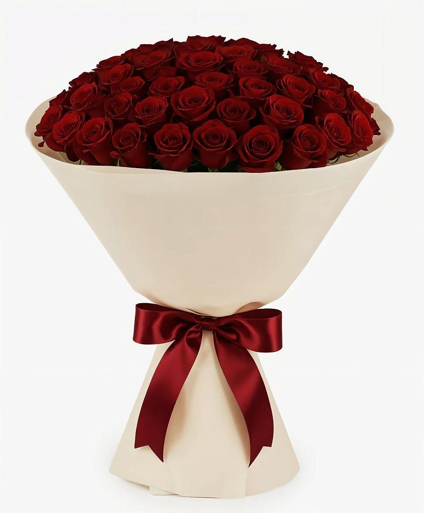 Букет 101 Бордовая роза Блэк Бакарра в Никологоры