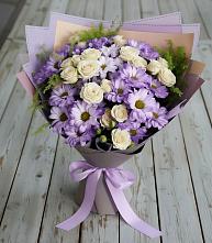 Букет цветов из:  Хризантемы и Розы в Никологоры